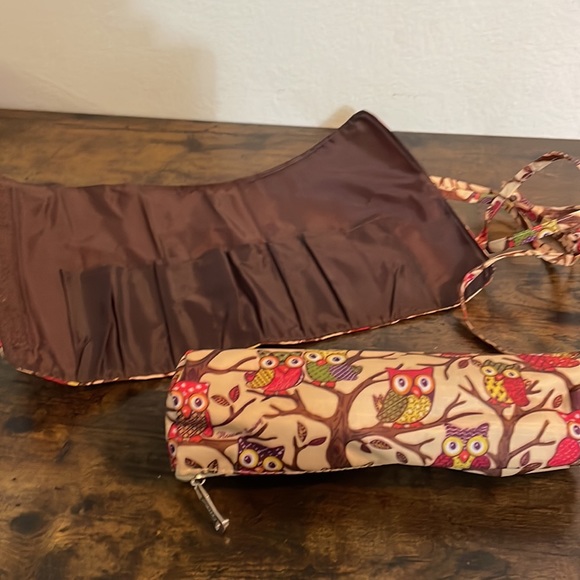 NEW Woodland Owl Cosmetic Brush Holder and Bag! CAN BE PERSONALIZED! - Picture 7 of 9
